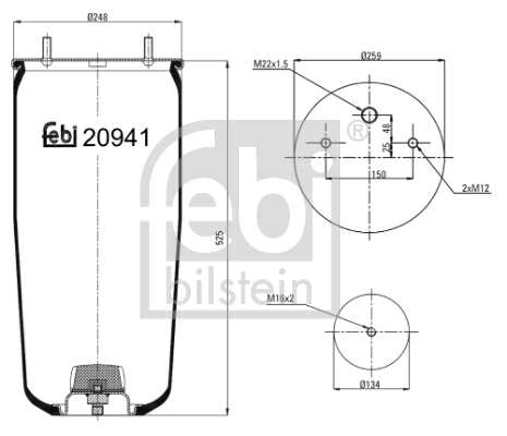 SWAG/FEBI Gummielement Luftfeder 10541467 Gewicht[kg]: 12,66, Organisationsnummer: AIT