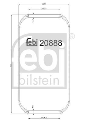 SWAG/FEBI Gummielement Luftfeder 10541457 Dicke/Stärke [mm]: 470, Außendurchmesser [mm]: 240, 130, Einbauposition: Vorderachse links, Vorderachse rechts, Ergänzungsartikel/Ergänzende Info: ohne Kolben