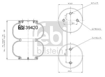 SWAG/FEBI Air spring (annular)