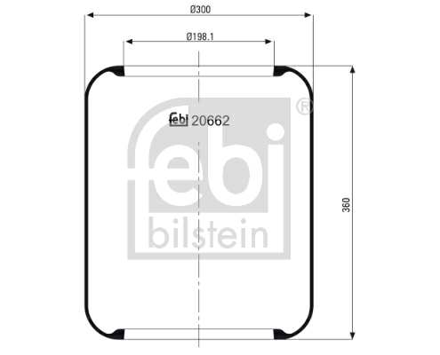 SWAG/FEBI Luftfeder-Gummielement (Anhänger) 10541293 Dicke/Stärke [mm]: 310, Außendurchmesser [mm]: 300, 198, Einbauposition: Vorderachse links, Hinterachse links, Vorderachse rechts, Hinterachse rechts, Ergänzungsartikel/Ergänzende Info: ohne Kolben