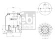 SWAG/FEBI Federbalg, Luftfederung 10541611 Dicke/Stärke [mm]: 435, Innengewindemaß: M10 x 1,5, M12 x 1,75, M16 x 1,5, Einbauposition: Hinterachse links, Hinterachse rechts, Ergänzungsartikel/Ergänzende Info: mit Kolben, Material Abrollkolben: Kunststoff 2.