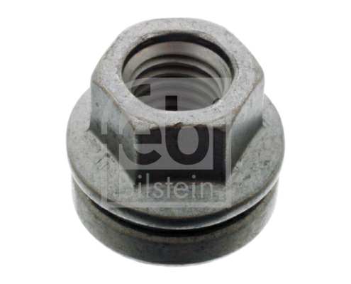 SWAG/FEBI Wheel nut 10541441 Thickness [mm]: 24,7, Outer diameter [mm]: 31,2, Inner thread [mm]: M14 x 2, Quality/ Grade: 10, Spanner Size: 21, Bolt Head-/Nut Design: Male Hex, Wheel Fastening: Flat Seat, Material: Steel, Surface: Zinc-coated, Fitting Position: Front Axle, Rear Axle, Observe service information:  General Information: for alloy and steel wheels
Rims: for light alloy rims, for steel rims, Thickness [mm]: 24,7, Outer Diameter [mm]: 31,2, Internal Thread Size: M14 x 2, Quality/ Grade: 10, Spanner Size: 21, Bol