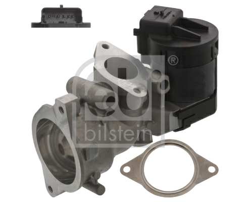 SWAG/FEBI EGR valve 11095790 Number of connectors: 5, Operating Mode: Electric, Supplementary Article/Supplementary Info: with seal, Observe service information: