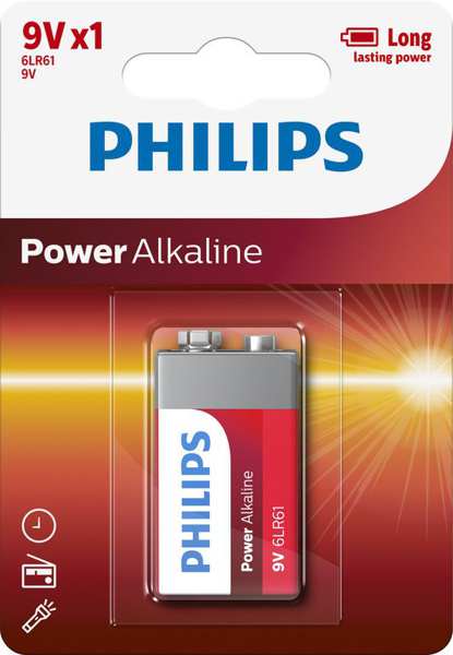 PHILIPS Batterie 11430669 6LR61 / 9V Power Alkaline B1