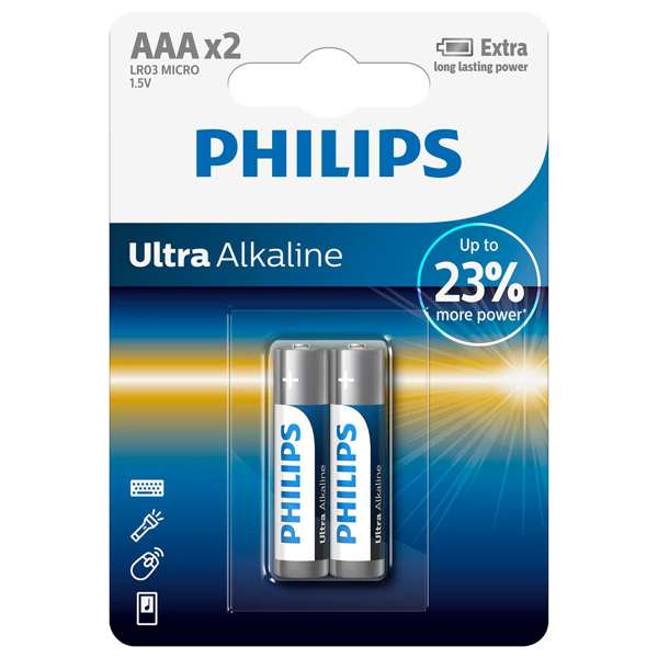 PHILIPS Batterie 11430687 LR03 / AAA Ultra Alkaline B2 2-teilig