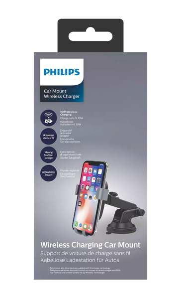 PHILIPS Telefonhalter 11430829 Autohalterung QI Wireless Ladegerät 10W