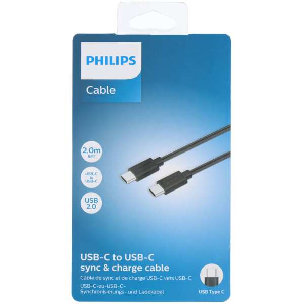 PHILIPS Telefon-Datenkabel 11430826 Kabel 2,0m USB-C auf C