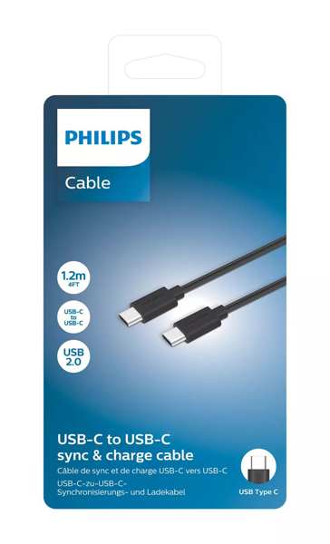 PHILIPS Telefon-Datenkabel 11430825 Kabel 1,2m USB-C auf C