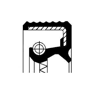 CORTECO Wheel hub seal 10460380 Height 1 [mm]: 10, Height 2 [mm]: 15, Outer Diameter 1 [mm]: 60, Inner Diameter 1 [mm]: 45, Material: ACM (Polyacrylate), Swirl Type: Alternating Twist, Dust Cover: with dust lip