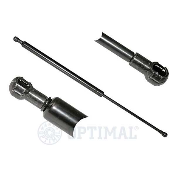 OPTIMAL Gasfeder 10261236 Hub [mm]: 200, Ausschubkraft [N]: 445, Länge über Alles [mm]: 515, Gehäusedurchmesser [mm]: 18, Durchmesser 1 [mm]: 8, Styling: ohne Spoiler