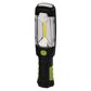 EMOS Inspection lamp 11446424 COB LED, 380 lm, lighting range: 27 m, lighting mode: 3, lighting time: 3.5-24 hours, shockproof, waterproof (IP43), Li-Ion battery 2500mAh/3.7V, battery included part, charging time: 4 hours, charging connector type: –, LED display, special functions: quick shutdown function, battery protection function, features: rotating handle, 1× hook, 2× magnet, accessories: charging adapter, car adapter, material: ABS plastic, color: black-green, dimensions: 56 × 50 × 240 mm 1.