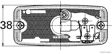 ELPARTS Begrenzungsleuchte 10755518 Breite [mm]: 86, Höhe [mm]: 38, Tiefe [mm]: 22, Lampenart: C5W, Montageart: Einbau, Lichtscheibenfarbe: weiß 4.