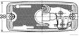 ELPARTS Umrißleuchte 10755642 Breite [mm]: 86, Höhe [mm]: 38, Tiefe [mm]: 22, Lampenart: C5W, Montageart: Einbau, Lichtscheibenfarbe: gelb 4.