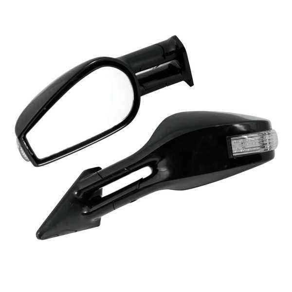 LAMPA Tuning-Spiegel 11443126 RACE-6, 1 Paar, Sport,Led Blinker, - Schwarz, Doppelgabel