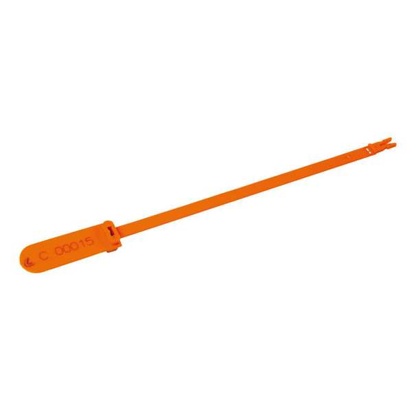 LAMPA Sicherheitsplombe 11439333 10-teilig, 254x20 mm, Maximale Dichtungsgröße 180x8 mm, orange 1.