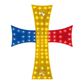 LAMPA Bunting lamp 11440065 Decorative lamp, decorative SMD LED, 81 LEDs, 24V. Cross-shaped, in the colors of the Romanian flag. With cigarette lighter connector. Dimensions: 200 x 250mm, with 185cm cable. 2.