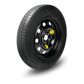 LAMPA Spare wheel kit 11442249 Steel - 125/80-15 - Compact spare wheel set, contents: 1 compact spare wheel with tires already installed, 1 vehicle-specific jack, 1 wrench for unscrewing the screws, 1 pair of gloves, 1 fabric bag 2.