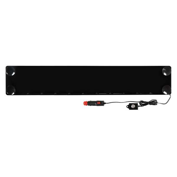 LAMPA Decor board 581984 Decor table with LED lighting, black, 10 sockets, 13 x 69cm, 24V. With a cigar lighter connector. With 150cm wire. 4pcs of adhesion to windshield. (For 7/8 characters!)