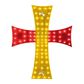 LAMPA Bunting lamp 580937 Décor lamp, Décor SMD LED, 81pcs LED, 24V. Cross -shaped Spanish flag colors. With a cigar lighter connector. Dimensions: 200 x 250mm with 185cm wire. 1.