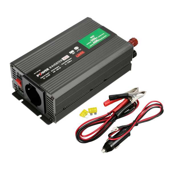 LAMPA Voltage reduktor 581720 Inverter, 300, 24V/DC-> 220V/AC, 300/600W. Pinch connector. 1.