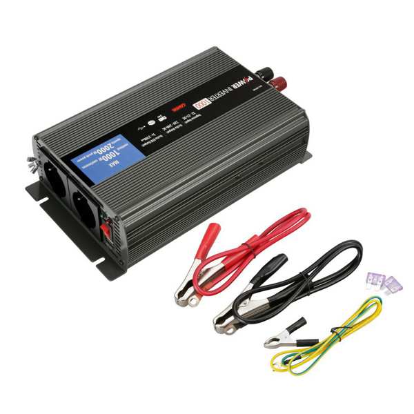 LAMPA Voltage reduktor 581724 Inverter, 1000, 24V/DC-> 220V/AC, 1000/2000W. Pinch connector. 1.