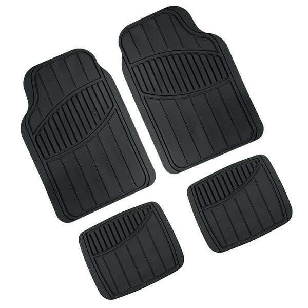 LAMPA Rubber floor mat Universal 578484 "Kyoto" set, 4 pieces, size: 46x67 cm 40x33 cm, color: black, PVC 1.