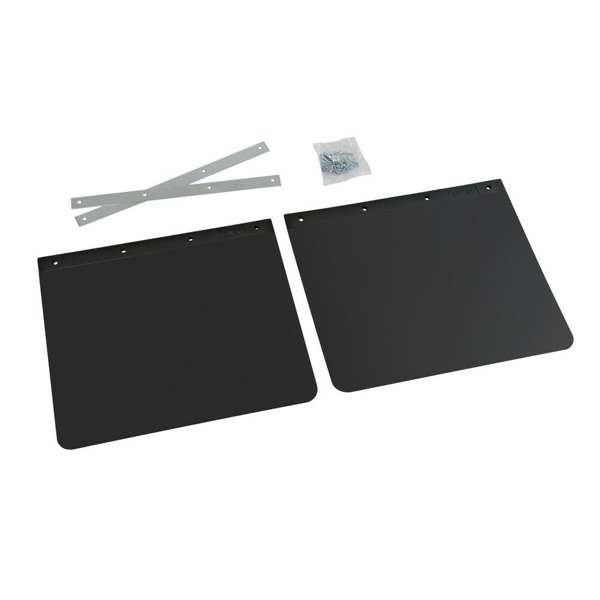 LAMPA Mudflaps (cargo) 578185 1 pair of black, pvc muddling with galvanized mounting, size: 350x300 mm