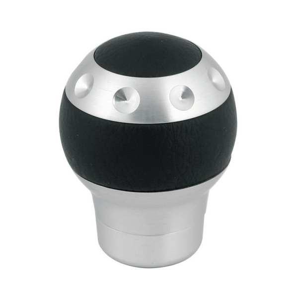 LAMPA Schaltknauf (universal) 576776 Pilot, "GT-X" poliertes Aluminium / schwarzes Leder, Durchmesser: 33 mm, Schalthebeldurchmesser: max 15 mm 1.