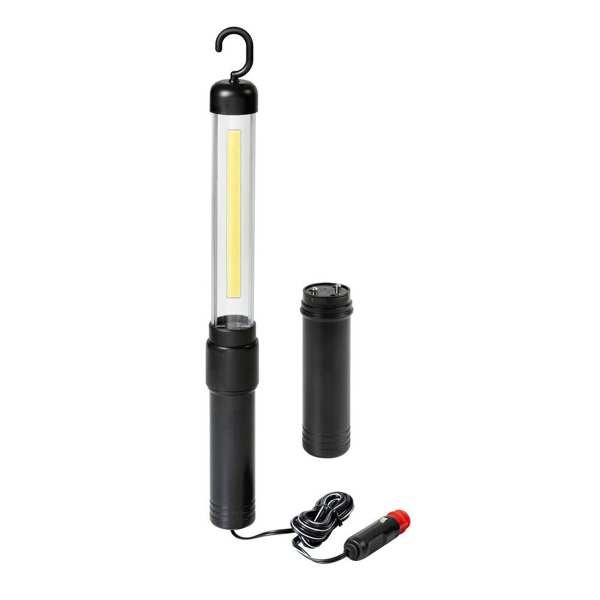 LAMPA Inspection lamp 580064 COB LED Multi Power Lamp with Cigar Lighting Plug 12/24V, Magnetic Stand and Reversible Handle, Power: 12/24V (or 6xaa not included) Light source: 3.6W COB LED, brightness: 500 lm, color temperature: 7000k, 320 cm cable , total length: 43 cm 1.