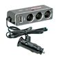 LAMPA Zigarettenanzünder-Verteiler 578853 3x12/24 V (max. 5a) Socket + 1XUSB 5V (max. 500 m), 90 cm Netzkabel 2.