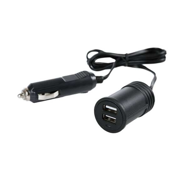 LAMPA Mobilphone battery charger 578801 12/24V, 3000ma, 2 USB port, 100 cm wire. 1.