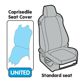 LAMPA Tricot seat cover 579543 T-shirt, jersey seat cover, first. Black. Simple installation, universal size, polyester. It can also be used for seats with side airbags. 2.