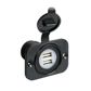 LAMPA USB-Buchse 578821 12/24 V EXT-8 unterstützt, dipsthanted, doppelter USB-Port 5V (max. 2100 mA) 1.