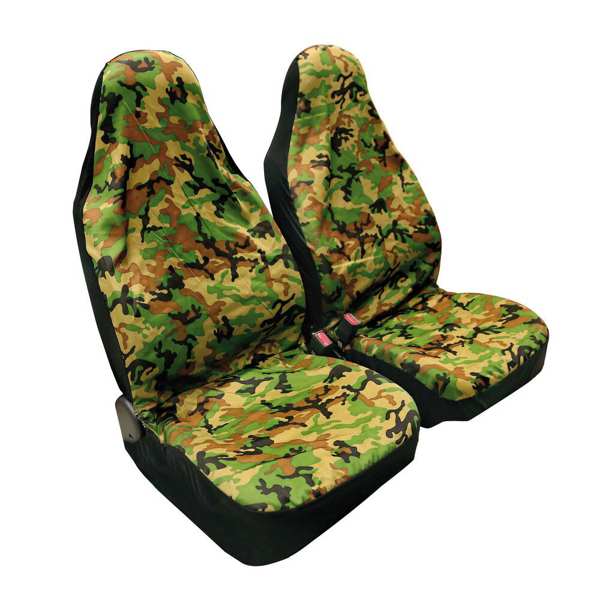 LAMPA Seat cover 579250 2pcs for front seats. Field pattern. Simple installation, universal size, polyester. Not applicable for seats with side airbags! 1.