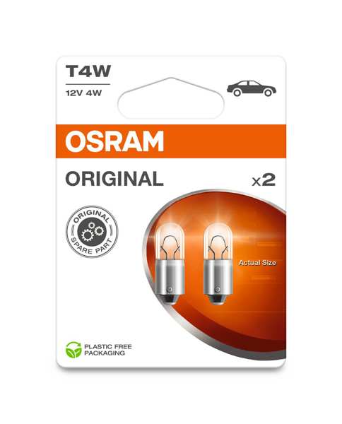 OSRAM Bulb 21867/3 Position indicator / dashboard bulb, 2pcs!, T4W
Lamp Type: T4W, Voltage [V]: 12, Rated Power [W]: 4, Base design light bulb: BA9s, Packing Type: Blister Pack
Cannot be taken back for quality assurance reasons! 1.