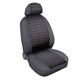 LAMPA Seat cover 579514 "Square", full set, red. 2pcs front + 2 rear + 5pcs headrest cover. Simple installation, universal size, polyester. Applicable for seats with lateral airbags! 2.