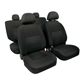 LAMPA Seat cover 579538 "Linear", full set, black. 2pcs front + 2 rear + 4pcs headrest cover. Simple installation, universal size, polyester. Not applicable for seats with side airbags! 1.