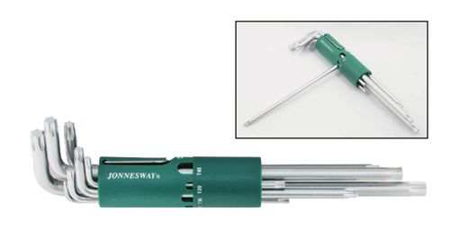 JONNESWAY Torx-screwdriver set 11450858 8 pieces, Dimensions: T10, T15, T20, T25, T30, T40, T45, T50