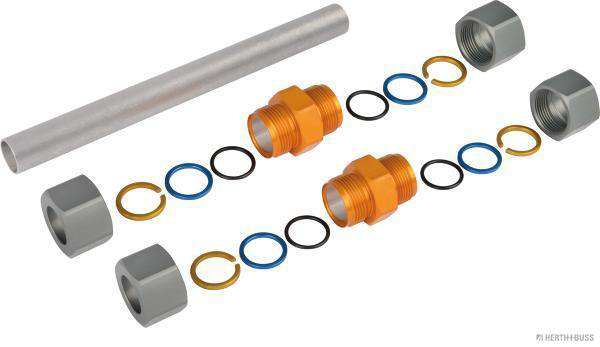 ELPARTS Climate pipe repair kit 11066366 Not rentable, just for sale!
Supplementary Article/Info 2: with connecting pipe, Outer diameter [mm]: 18,0, Wall Thickness [mm]: 1,0, Surface: Anodized, Supplementary Article/Supplementary Info: with gaskets/seals, Seal Diameter [mm]: 18,0, Material: Aluminium, HNBR (hydrogenated nitrile butadiene rubber)
Cannot be taken back for quality assurance reasons!