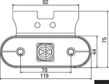 ELPARTS Umrißleuchte 924332 gelb
Spannung [V]: 24, Anschlusstechnik: Aspöck P&amp;R, Breite [mm]: 119, Höhe [mm]: 44, Tiefe [mm]: 18, Bolzenabstand [mm]: 70, Lichtscheibenfarbe: gelb, Leuchten-Bauart: LED, Kabellänge [mm]: 500, Montageart: Anbau, Ergänzungsartikel/Ergänzende Info: mit Winkelhalter/90° nach innen, Zulassungsart: ADR/GGVS-geprüft, Leistungsaufnahme [W]: 1,2, Ergänzungsartikel/Ergänzende Info 2: ohne Anschlussteile 4.