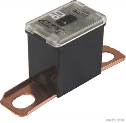 ELPARTS Fuse 927097 Fuse Type: Block Fuse, Rated Current [A]: 80, Voltage to [V]: 32, DIN / ISO: 8820-4, JASO D612, Colour: Black, Packing Type: Blister Pack 
Fuse Type: Block Fuse, Current Strength [A]: 80, Voltage to [V]: 32, Width [mm]: 22,2, Height [mm]: 21,5, Depth [mm]: 15, Bore Distance [mm]: 36, DIN / ISO: 8820-4, JASO D612, Colour: Black, Packing Type: Blister Pack 1.