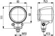 HELLA Arbeitsscheinwerfer 10277344 Montageart: geschraubt, Anbau, Befestigungsart: stehend, schwenkbarer Montagebügel, Leuchten-Bauart: Halogen, Lampenart: H3, Spannung [V]: 24, 12, Höhe [mm]: 113, Breite [mm]: 83, Tiefe [mm]: 76, Lichtverteilung: Nahfeldausleuchtung, Steckerausführung: offene Kabelenden, Schutzart (IP-Code): IP5K4K, Leistungsaufnahme [W]: 35, 70, Ergänzungsartikel/Ergänzende Info 2: ohne Kabel, ohne Glühlampen, mit Gummitülle, Gehäusetyp: Kunststoffgehäuse, Gehäusefarbe: schwarz, Streuscheibenmaterial: Glas, Str 2.