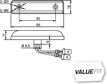 HELLA Begrenzungsleuchte 314992 Einbauseite: vorne, Nennspannung [V]: 12, Anzahl der Leuchtefunktionen: 1, Lampenart: LED Kurzinformation: *** Das HELLA VALUEFIT Prinzip:
Montageart: Einbau, Schraubanschluss, Leuchten-Bauart: LED, Lampenart: LED, Spannung [V]: 12, Einbauposition: vorne, Höhe [mm]: 11, Breite [mm]: 16, Länge [mm]: 65, Leuchtefunktion: mit Positionslicht, Anzahl der Leuchtefunktionen: 1, erfüllt ECE-Norm: R7, Anzahl der LEDs: 4, LED-Lichtfarbe: weiß, Gehäusefarbe: schwarz, Lichtscheibenfarbe: glasklar, Leistung 2.