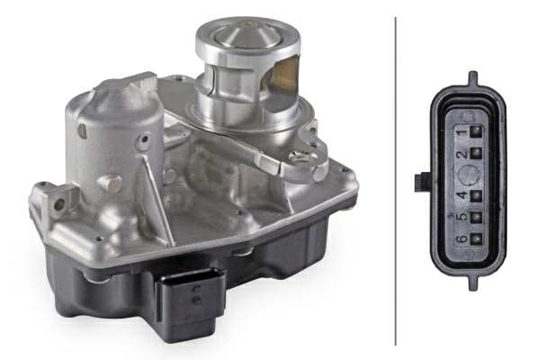 HELLA EGR valve 11109871 Supplementary Article/Supplementary Info: without gasket / seal, Operating Mode: Electric, Number of pins: 6, Supplementary Article/Info 2: Control Unit/Software must be trained/updated, Assy./disassy. by qualified personnel required!: