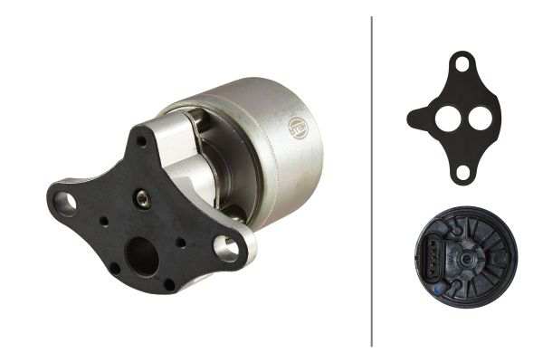 HELLA EGR valve 11109847 Supplementary Article/Supplementary Info: with seal, Operating Mode: Electric, Assy./disassy. by qualified personnel required!: , Number of pins: 5