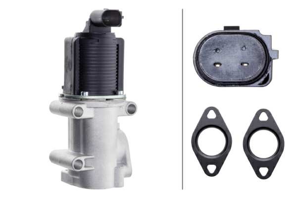 HELLA EGR valve 11109877 Operating Mode: Electric, Number of pins: 2, Supplementary Article/Supplementary Info: with gaskets/seals, Assy./disassy. by qualified personnel required!: