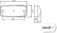 HELLA Begrenzungsleuchte 314989 Einbauseite: vorne, Anzahl der LEDs: 3, Anzahl der Leuchtefunktionen: 2, Gehäusefarbe: schwarz, Nennspannung [V]: 12, 24, Lampenart: LED Kurzinformation: *** Das HELLA VALUEFIT Prinzip:
Montageart: Anbau, Schraubanschluss, Leuchten-Bauart: LED, Lampenart: LED, Spannung [V]: 12, 24, Einbauposition: vorne, Höhe [mm]: 22, Breite [mm]: 51, Länge [mm]: 111, Leuchtefunktion: mit Positionslicht, mit Rückstrahllicht, Anzahl der Leuchtefunktionen: 2, erfüllt ECE-Norm: R7, R3, Anzahl der LEDs: 3, LED-Lic 2.