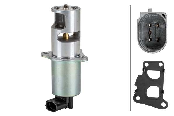 HELLA EGR valve 11109876 Supplementary Article/Supplementary Info: with seal, Operating Mode: Electric, Number of pins: 5, Assy./disassy. by qualified personnel required!: