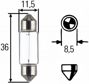 HELLA Glühlampe 365108 2 PCs/Blasen
Lampenart: C5W, Spannung [V]: 12, Nennleistung [W]: 5, Länge [mm]: 36, Durchmesser [mm]: 10, Gebindeart: Blisterpack, Sockelausführung Glühlampe: SV8.5
Kann aus Gründen der Qualitätssicherung nicht zurückgenommen werden! 2.