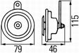 HELLA Horn 10267430 Spannung [V]: 12, Leistungsaufnahme [W]: 72, Lautstärke [dB(A)]: 105, Frequenzbereich [Hz]: 400, Stromaufnahme [A]: 6, Schutzart (IP-Code): IPX7, IPX9K, erfüllt ECE-Norm: R28, Zulassungsart: ECE-geprüft, Gehäusefarbe: schwarz, Signalton: Hochton, Betriebsart: elektrisch, Bauhöhe [mm]: 115, Durchmesser [mm]: 79, Tiefe [mm]: 46, entstört: , Temperaturbereich von [°C]: -40, Temperaturbereich bis [°C]: 60, Montageart: Flachsteckanschluss, Ergänzungsartikel/Ergänzende Info 2: mit Feuchtigkeitsschutz, 2.